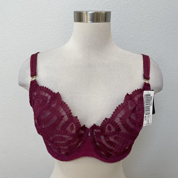 NEW Wacoal Womens 40D After Dark Embroidered Balconette Bra - Picture 2 of 10